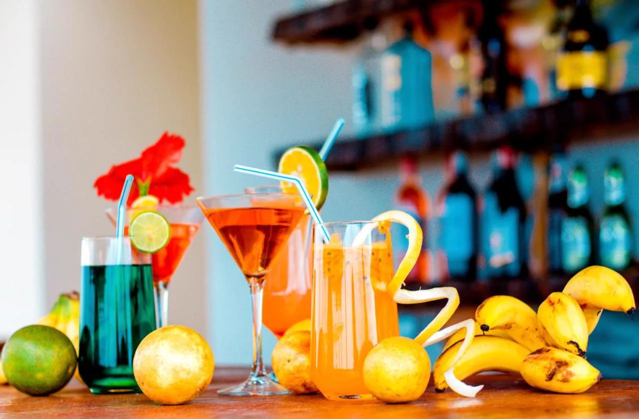 Cocktails at the bar
